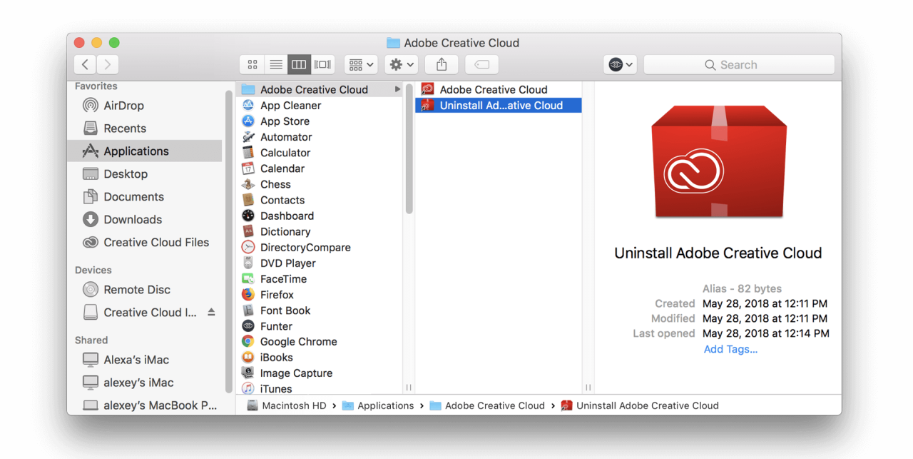 remove mcafee after adobe update on osx